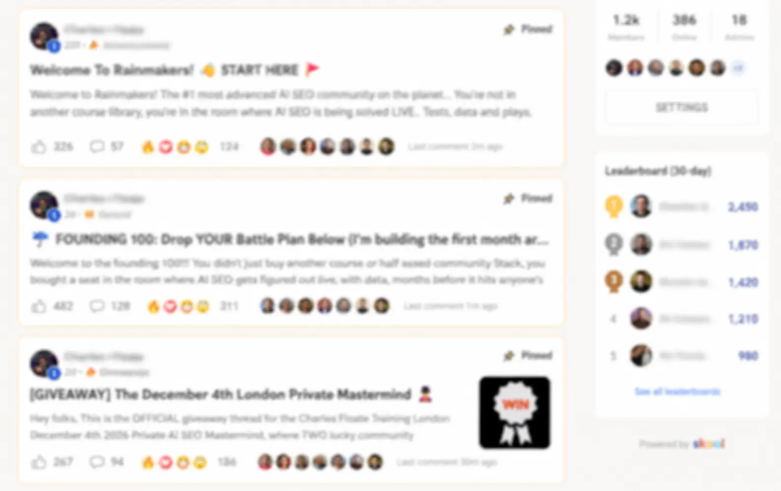 The daily Rainmakers feed - real posts, tests and replies