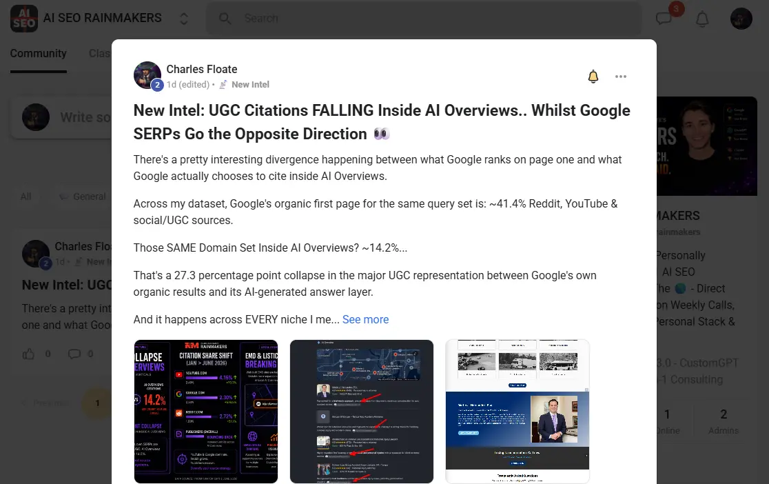 New Intel - original AI search research reports inside Rainmakers